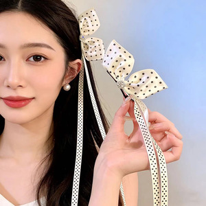 Ballet-style rhinestone <b>bow</b> hair <b>clip</b> for women, high ponytail, banana <b>clip</b>, hair accessory for spring, for thicker hair. - Product Image 1