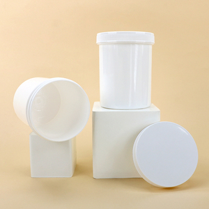 Customized 250ml White Food Grade HDPE <b>Plastic</b> <b>Jar</b> With Screw Cap for Protein Powder Supplement - Product Image 3
