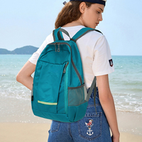 Sac à dos léger en nylon pour enfants, sac d'école pour garçons et filles, sac à dos décontracté avec poches latérales en maille, bande réfléchissante, fermeture éclair, 36-57L, pour l'extérieur