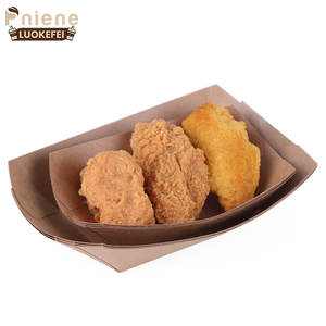 Plateau de collation alimentaire en papier kraft pour hot-dog frites - Product Image 1