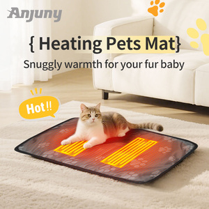 Almofada Aquecida Moderna Anjuny USB à Prova d'Água com Temporizador Lavável na Máquina para Cães e Gatos Mantém os Animais Confortáveis no Inverno - Product Image 5