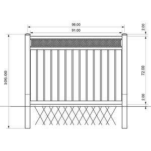 รั้วพีวีซีสีขาว กึ่งเป็นส่วนตัว แบบเส้นหนา-บาง ดีไซน์กันลม ขายดี ทนทานสูง เหมาะสำหรับสระว่ายน้ำ สวน ปรับแต่งได้ - Product Image 3