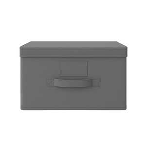 <b>Fabric</b> Closet <b>Storage</b> <b>Box</b> With Lid And Handle 40x50x25 Cm Foldable Organizer Beige - Product Image 1