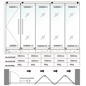 Sistema di Vetrate Panoramiche per Balconi, Porta Pieghevole <span class=keywords><strong>in</strong></span> <span class=keywords><strong>Vetro</strong></span> per Negozi, Finestra <span class=keywords><strong>in</strong></span> <span class=keywords><strong>Vetro</strong></span>, Veranda, Porta Pieghevole <span class=keywords><strong>in</strong></span> <span class=keywords><strong>Vetro</strong></span> per Giardino, Parete Divisoria <span class=keywords><strong>in</strong></span> <span class=keywords><strong>Vetro</strong></span> - Product Image 4