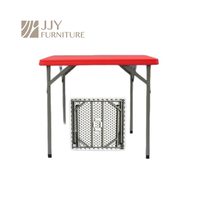 Table pliante en plastique HDPE blanc robuste JJY-ZDZ-D002 86cm carré Portable extérieur intérieur utilitaire meubles de salle à manger