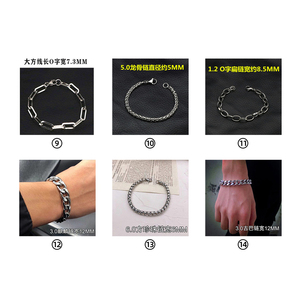Commercio all'ingrosso della fabbrica di titanio Charm produttore di gioielli Hip Hop da <span class=keywords><strong>uomo</strong></span> Chunky Cuban a maglie di catena bracciale in acciaio inox per gli uomini - Product Image 4
