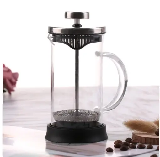 Custom Franse Pers Koffiezetapparaat Koffie Thee Sets Met Rvs Deksel En Siliconen Basis