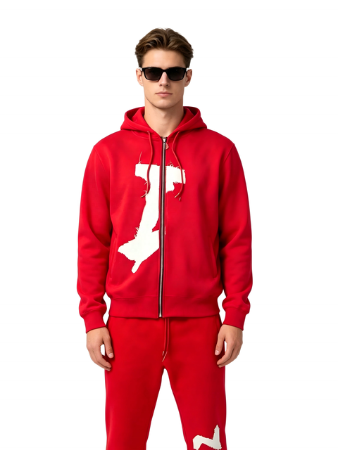 Wholesale New Design 2 Ps Sets Men's Satin Fabric Full Zip up Hoodie Tracksuits Custom Embroidery Patches Streetwear Sportswear