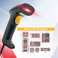 Lecteur de codes-barres portable 710D filaire 1D 2D avec câble USB pour supermarché, épicerie, entrepôt, stockage – Garantie 1 an
