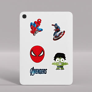 Offre Spéciale 50 pièces/ensemble Avengers décor autocollants dessin animé Durable écologique brillant stratification décor à la maison - Product Image 4