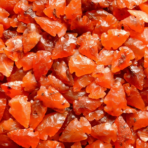 Cornaline orange pointes de flèche fer de lance fabrication de bijoux et fil d'emballage pierre sculpture naturel rugueux cornaline flèche décor - Product Image 1