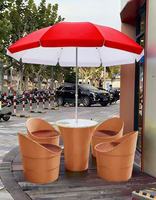 Ensemble de tables et chaises de jardin pliables, modernes, en plastique PP durable, légères, imperméables, pour hôtel, restaurant, cour TC-21