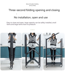 4 <strong>Steel</strong> 5-layer Metal Rack Kitchen <strong>Small</strong> Iron <strong>Stainless</strong> <strong>Steel</strong> Bathroom 3 Layer Folding <strong>Shelf</strong> Racks - Product Image 4