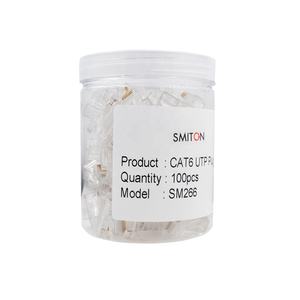 镀金非屏蔽 Cat6 UTP 8P8C RJ45 模块化插头公头外径 1.1 毫米 8 针网络电缆连接器 - Product Image 1