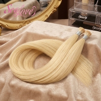 Extensions de cheveux humains I-tip double drawn de couleur claire, qualité supérieure, en gros, avec cuticules alignées, cheveux Remy bruts