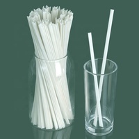Pailles à boba compostables PHA à trois trous, emballées individuellement, jetables, écologiques, à base de plantes, pour boissons et fêtes