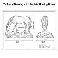 Sculpture de cheval en bronze coulé sur mesure, faite à la main, moderne, pour l'extérieur, le jardin, les entrées de villas et les centres commerciaux
