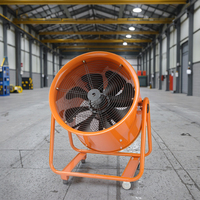 Ventilateur d'extraction portable de 800 mm, déplaceur d'air repositionnable, conçu pour la ventilation des chantiers et l'équipement de circulation d'air