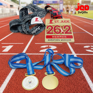Medaglia Personalizzata Unica per Gare, Medaglie Sportive in Metallo Economiche con Logo Personalizzato, Medaglia Girevole con Cordino - Product Image 1