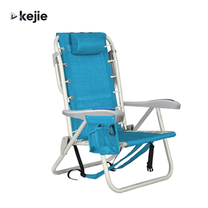 Ghế xếp kim loại nhẹ cao cấp Kejie dành cho ngoài trời, bãi biển, cắm trại, có giá để cốc, thiết kế dây buộc hiện đại - Product Image 1