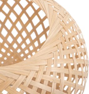 Couvercle de lumière de panier de rotin d'abat-jour en bambou tissé à la main, garde de cage d'ampoule pour l'éclairage de lustre - Product Image 2