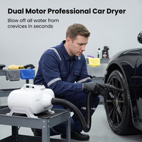 Shernbao DHD-3000F 3000W Soplador de Aire para Coche de Doble Motor con Velocidad Variable, Secador de Carrocería, Secador Móvil para Detallado, Secador de Compartimento del Motor