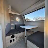 Remorque de camping compacte et légère à prix abordable, conforme aux normes australiennes, mini-caravane tout-terrain en forme de goutte d'eau