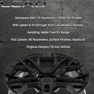 Jantes forgées LEAD Custom 16-24 pouces 6061-T6 Noir brillant pour Mercedes BMW <span class=keywords><strong>Audi</strong></span> Porsche - Product Image 3