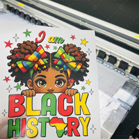 Personnalisé Juneteenth sérigraphie transferts lavable PET matériel presse à chaud transfert Logo DTF étiquette autocollante pour T-shirts