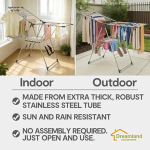 Stendibiancheria a Doppio Livello in Metallo Regolabile con Design Moderno <span class=keywords><strong>per</strong></span> Soggiorno e Balcone, Ideale <span class=keywords><strong>per</strong></span> Vestiti dei Bambini - Product Image 2
