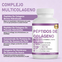 Capsules de collagène hydrolysé de marque privée, peptides de collagène de types I, II, III, V, X, complexe de collagène pour soutenir les cheveux, la peau et les ongles des femmes