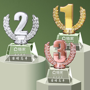 फैक्टरी थोक कम टकसाल कस्टम वार्षिक बैठक उपहार धातु ट्रॉफी के साथ धातु ट्रॉफी नृत्य पुरस्कार - Product Image 3