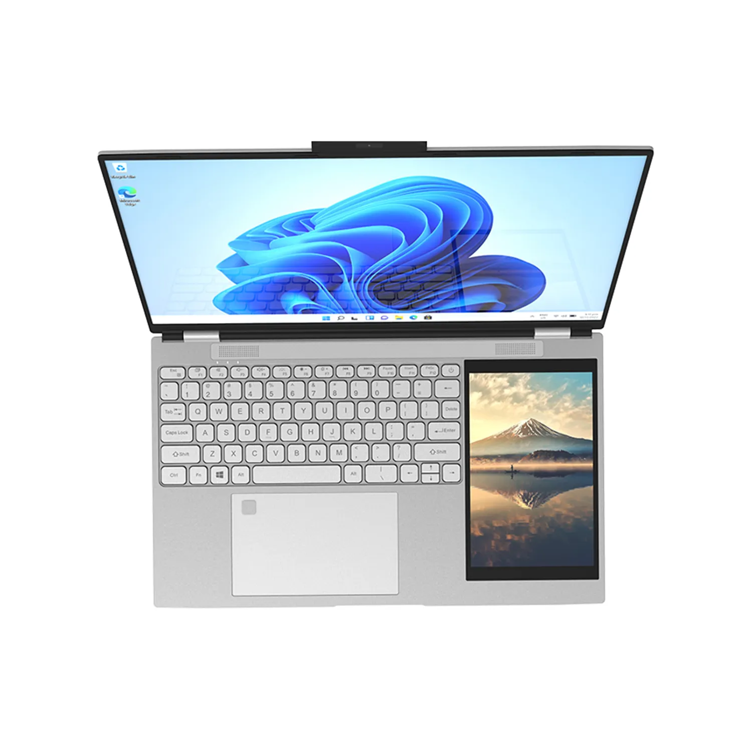 Laptop layar ganda, komputer Notebook SSD 15.6 inci + 7 inci prosesor Intel N5105 DDR4 16GB 128 g-2 TB