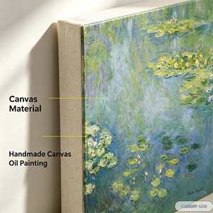 Peinture à l'huile sur toile faite à la main 50*60cm, Reproduction <span class=keywords><strong>de</strong></span> la toile classique 'Le bassin des nénupharas' <span class=keywords><strong>de</strong></span> <span class=keywords><strong>Claude</strong></span> <span class=keywords><strong>Monet</strong></span>, pour décoration murale et exposition artistique - Product Image 4