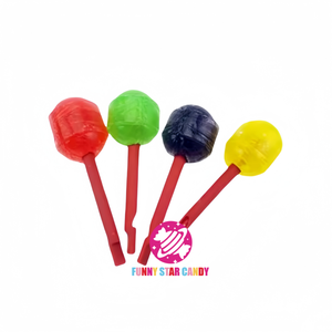 OEM Bottle Package Bulk <strong>Whistle</strong> <strong>Hard</strong> <strong>Candy</strong> Pop Toy Sweet <strong>Fruit</strong> Flavor Ball Shape Mini Bubble Gum <strong>Lollipop</strong> - Product Image 2