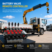 Contrôleur de vanne hydraulique à commande à distance proportionnelle avec 4 joysticks industriels pour grue montée sur camion et levage de charges