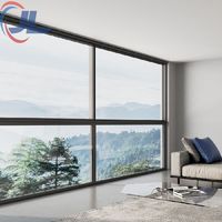 Ventanas Abatibles Modernas con Marco de PVC y Doble Acristalamiento, Ventanas Corredizas de PVC con Vidrio Tintado para la Construcción de Viviendas
