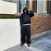 Haute qualité 500gsm poids lourd hommes pantalons de survêtement à capuche ensemble hiver surdimensionné pull sweat à capuche pour l'automne