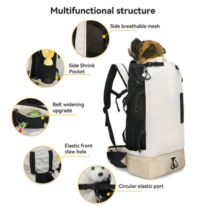 BSCI - Bolsa de Viaje Ergonómica Personalizada para Mascotas, Correa Integrada y Hebilla Ajustable, Mochila Porta Perros para Perros Medianos y Grandes - Product Image 1