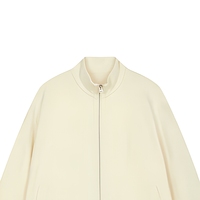Veste légère personnalisée pour homme, col montant, beige et noir, vêtement d'extérieur décontracté léger, fabrication OEM ODM