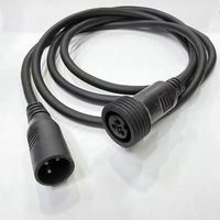 Câble de signalisation pour éclairage de scène étanche IP65, 1 mètre, pour projecteur LED extérieur, câble DMX XLR - Câble de transfert mâle et femelle