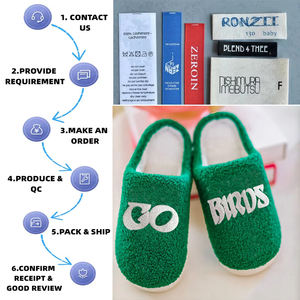 Scarpe Slip on in ciniglia personalizzate da donna pantofole sfocate da donna Go Birds scarpette pelose verdi scivoli phadelphia pantofola - Product Image 2