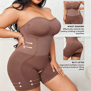 Body Moldeador de Algodón 100% Sin Costuras para <span class=keywords><strong>Mujer</strong></span>, Control de Abdomen, Levantador de Glúteos, Moldeador de Cintura, Tallas Grandes, Tirantes Finos, 5 Pulgadas - Product Image 3