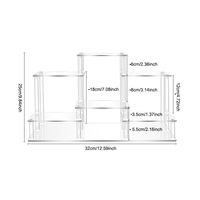 Nouveau Style Multi Fonction Clair Acrylique Présentoir Acrylique Riser D'affichage pour Chiffres Parfum pour Magasin Maison