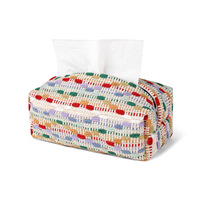 Boîte à mouchoirs créative tissée pour la maison, porte-serviettes avec fermeture à languette, motif géométrique moderne, imperméable pour le salon
