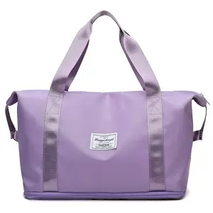 Bolsa de viaje deportiva personalizada de diseñador para mujer, bolsas de viaje impermeables duraderas y plegables