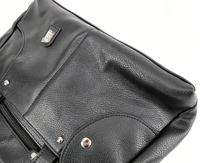 Schwarze Kunstleder-Handtasche für Damen, Designer PU-Leder Shopper mit Großer Kapazität, Mehreren Reißverschlusstaschen, Diebstahlsicher, Tragbar für Büro und Arbeit