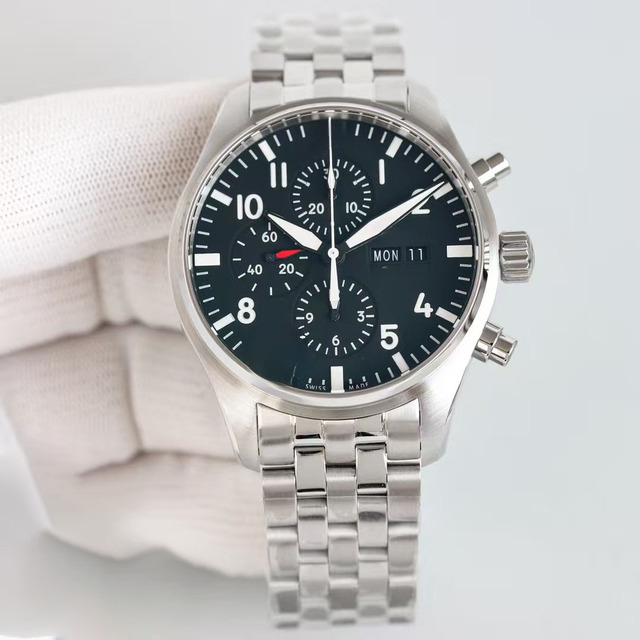 OEM Custom Limited Edition Chronograph Three-hand Men's Mechanical Watch with Day and Date Display