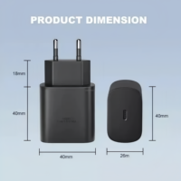 Harga pabrik kualitas baik 25W pengisi daya ponsel bersertifikat cepat pengisian USB pengisi daya dinding tipe-c