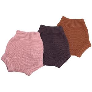 Pantalones cortos de ganchillo para glúteos, ropa informal Unisex para bebés, recién nacidos, niños y niñas, farol tejido de lana de Color sólido, algodón orgánico 100% - Product Image 5